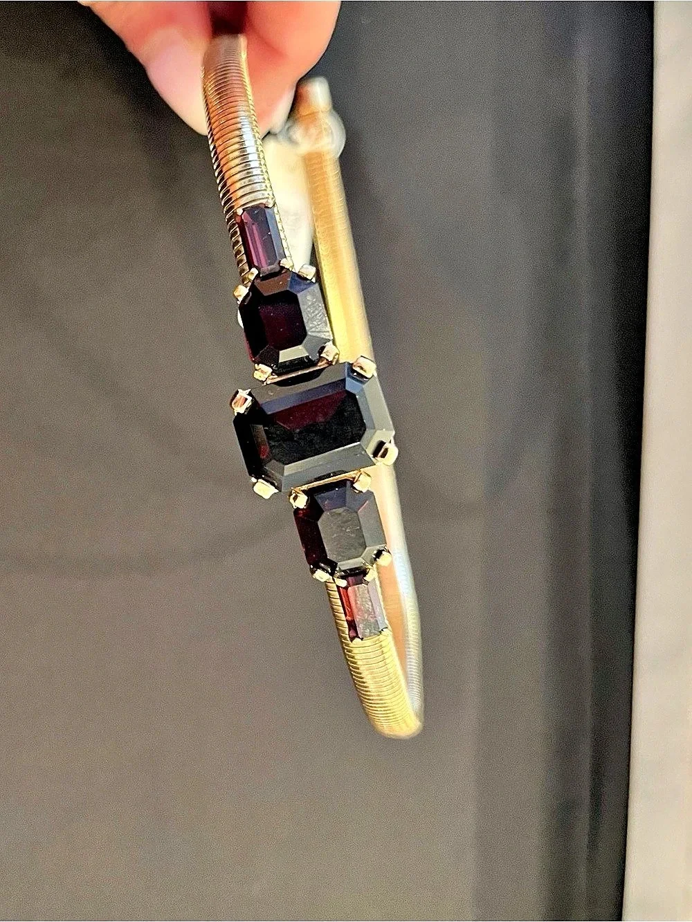 Henri Bendel Jeweled Headband in Gold & Black NWOT